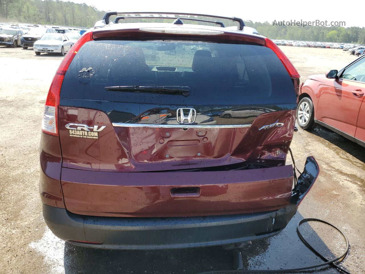 2012 Honda Cr-v Exl Burgundy vin: 5J6RM4H70CL069997