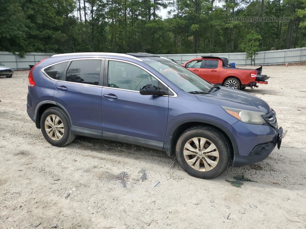 2012 Honda Cr-v Exl Blue vin: 5J6RM4H70CL071376