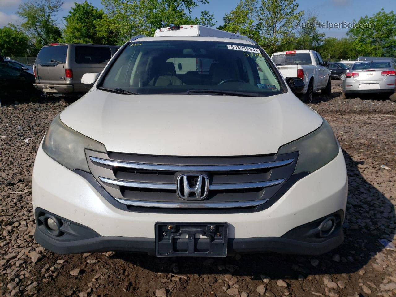 2013 Honda Cr-v Exl White vin: 5J6RM4H70DL007954