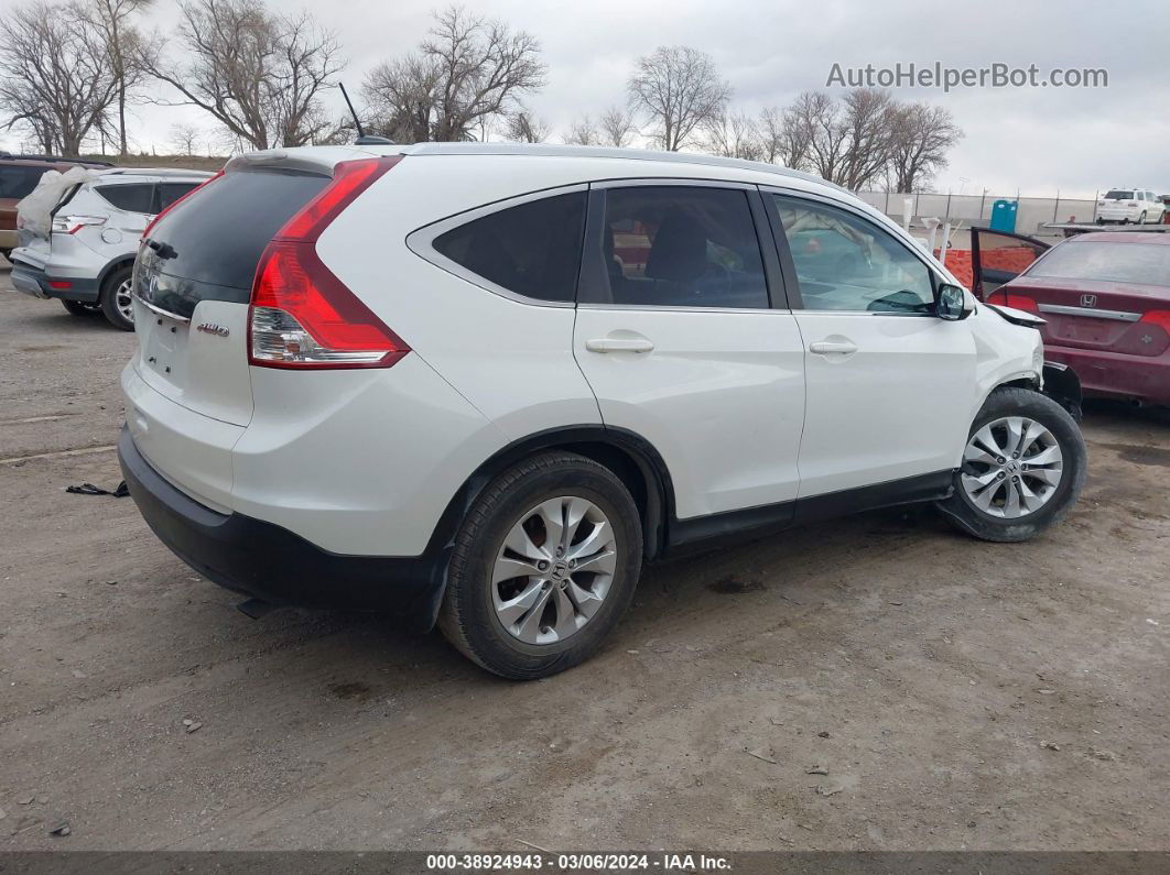 2013 Honda Cr-v Ex-l White vin: 5J6RM4H70DL049721