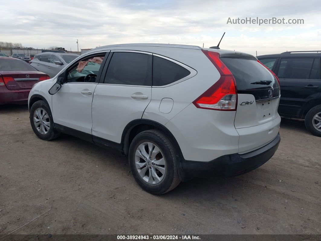 2013 Honda Cr-v Ex-l White vin: 5J6RM4H70DL049721