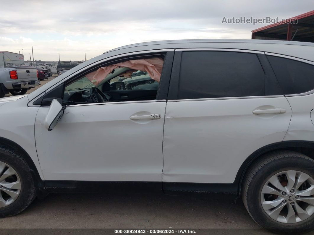 2013 Honda Cr-v Ex-l White vin: 5J6RM4H70DL049721