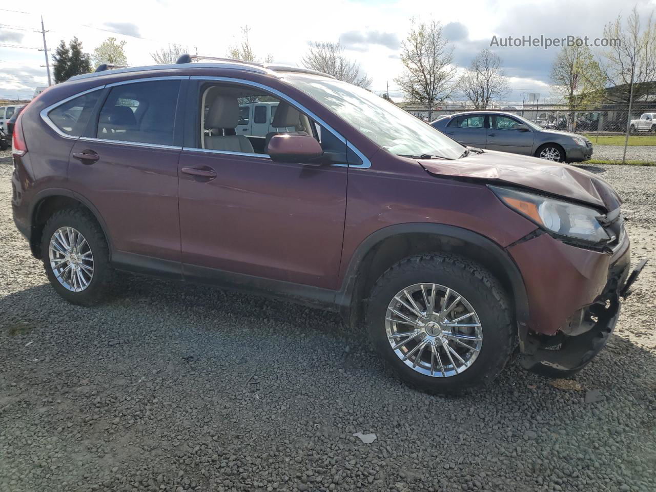 2013 Honda Cr-v Exl Бордовый vin: 5J6RM4H70DL065322