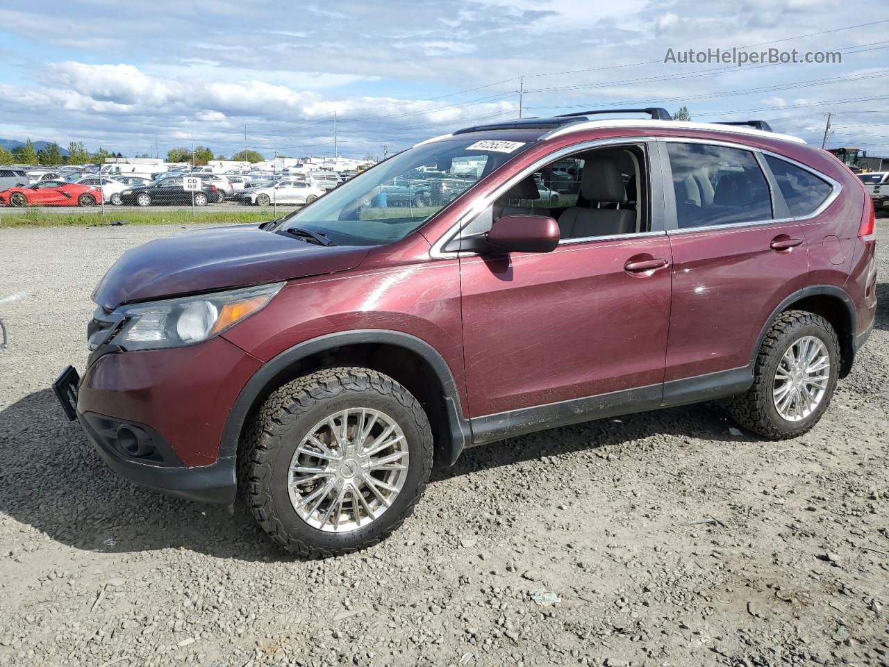 2013 Honda Cr-v Exl Бордовый vin: 5J6RM4H70DL065322