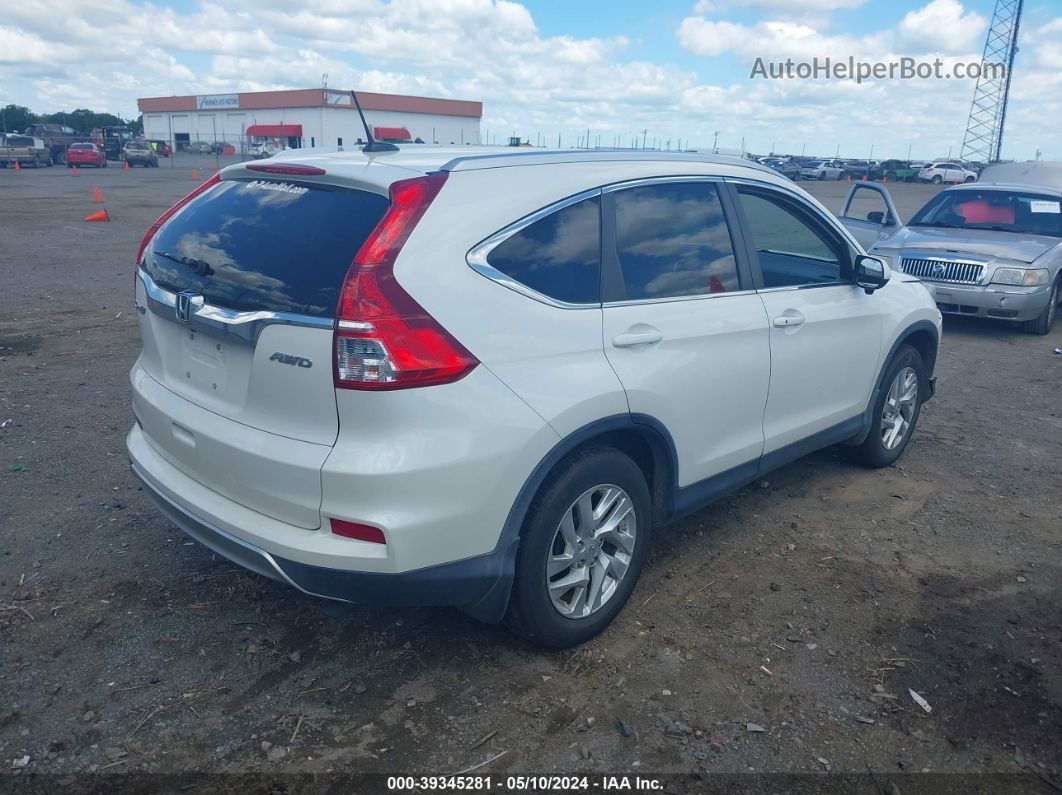 2015 Honda Cr-v Ex-l White vin: 5J6RM4H70FL025907