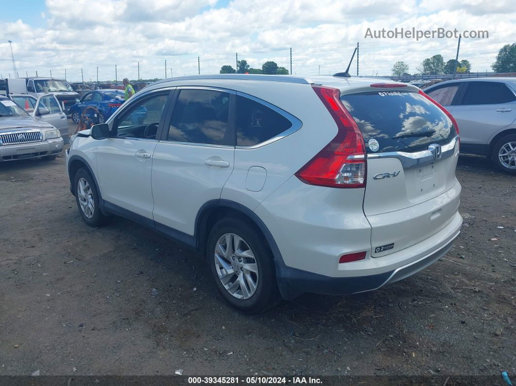 2015 Honda Cr-v Ex-l White vin: 5J6RM4H70FL025907