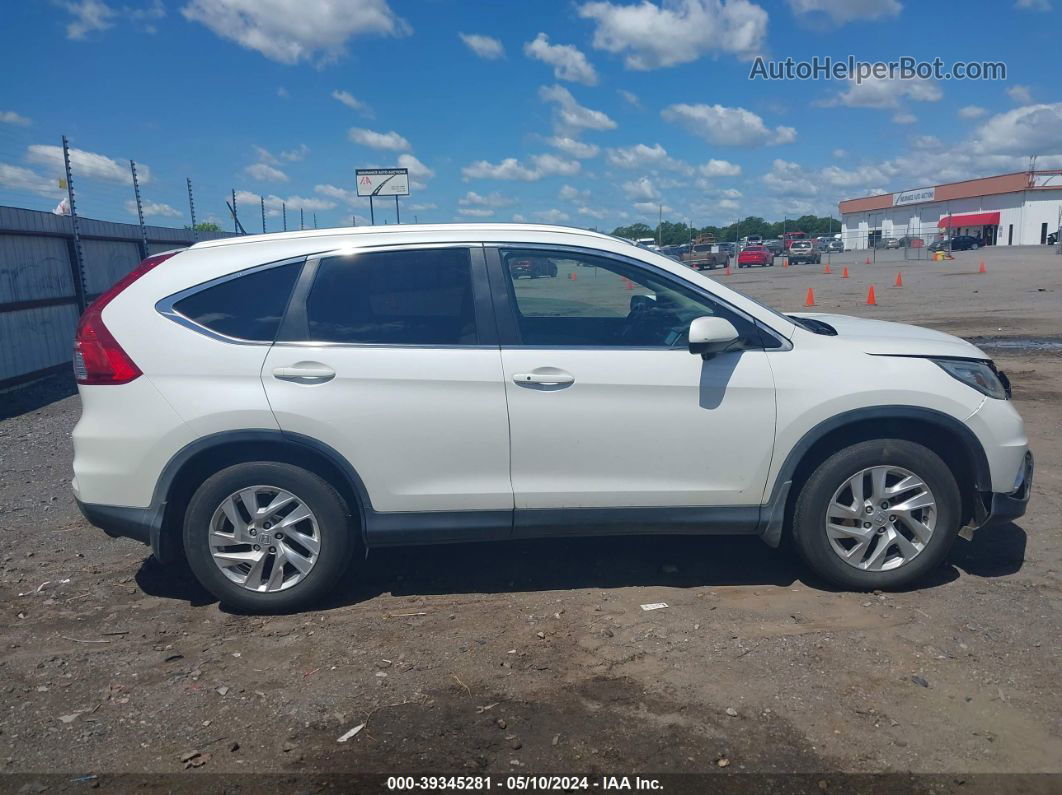 2015 Honda Cr-v Ex-l White vin: 5J6RM4H70FL025907