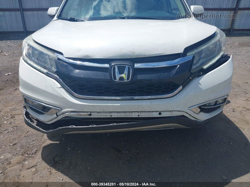 2015 Honda Cr-v Ex-l White vin: 5J6RM4H70FL025907