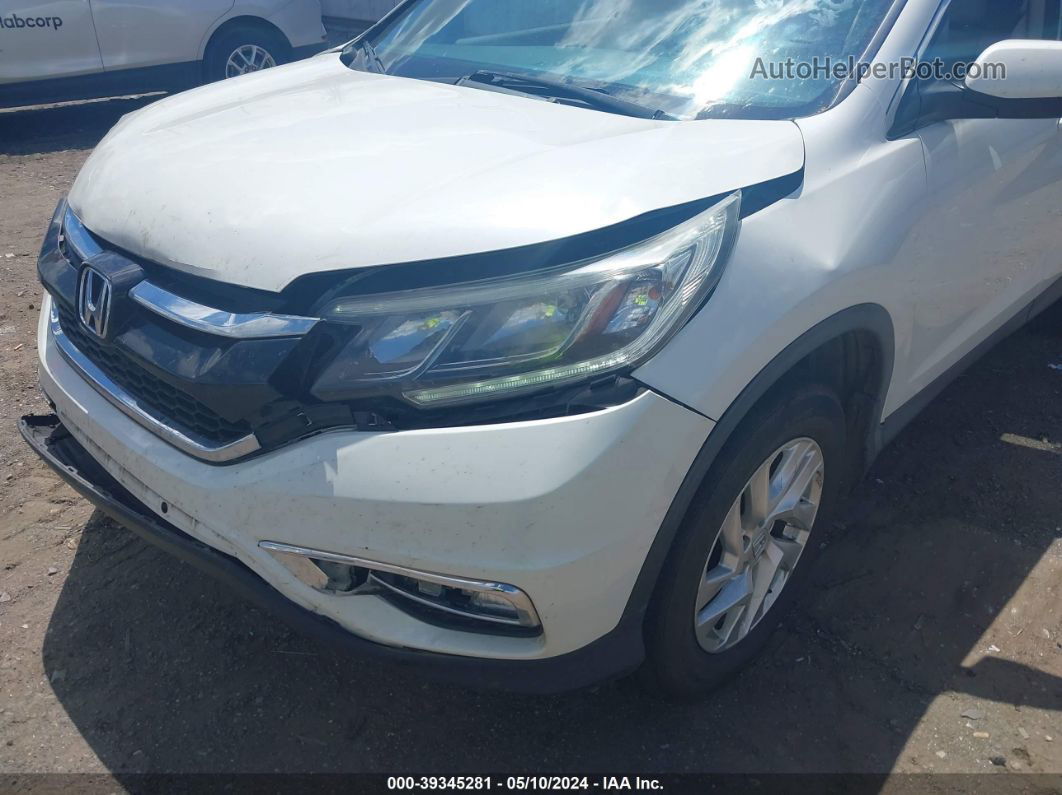 2015 Honda Cr-v Ex-l White vin: 5J6RM4H70FL025907