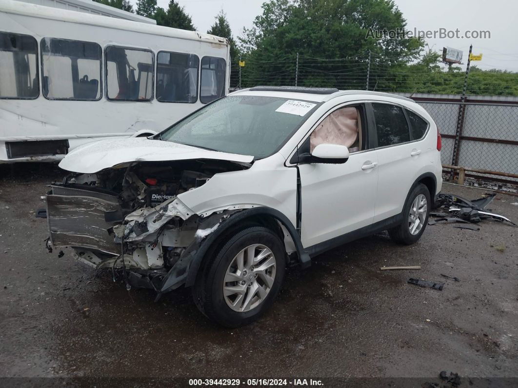 2015 Honda Cr-v Ex-l White vin: 5J6RM4H70FL061869