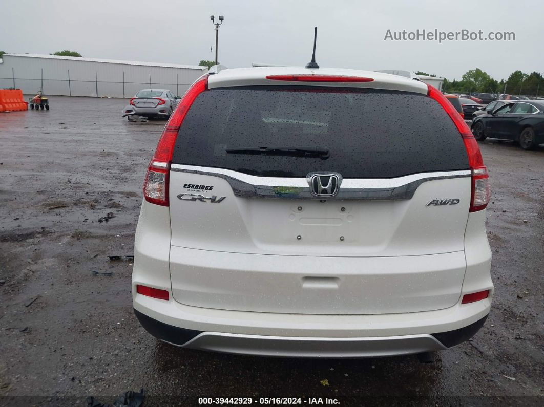 2015 Honda Cr-v Ex-l White vin: 5J6RM4H70FL061869