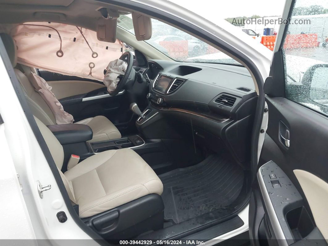 2015 Honda Cr-v Ex-l Белый vin: 5J6RM4H70FL061869