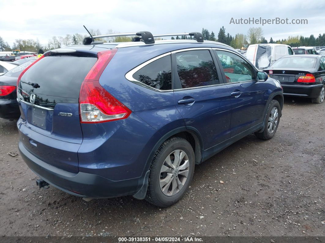 2012 Honda Cr-v Ex-l Blue vin: 5J6RM4H71CL063416