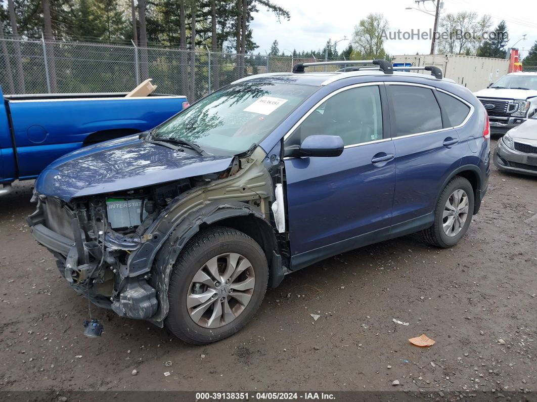 2012 Honda Cr-v Ex-l Blue vin: 5J6RM4H71CL063416