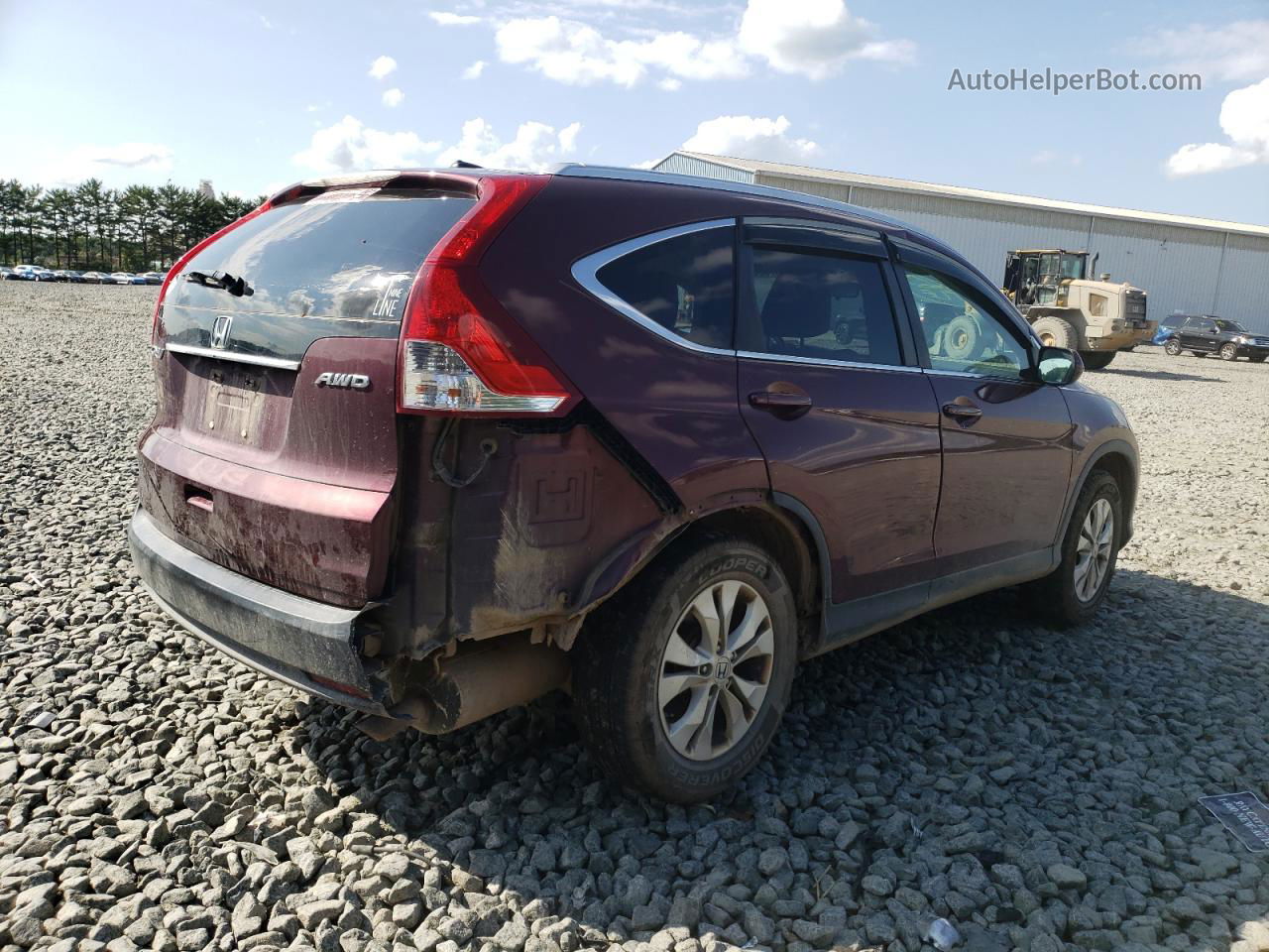 2013 Honda Cr-v Exl Burgundy vin: 5J6RM4H71DL006621