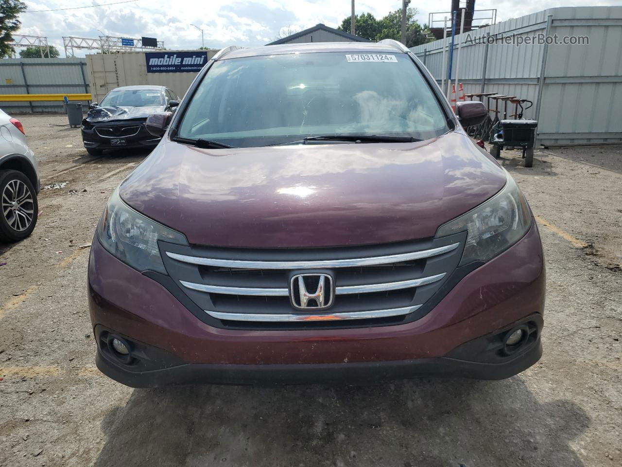 2013 Honda Cr-v Exl Maroon vin: 5J6RM4H71DL010197