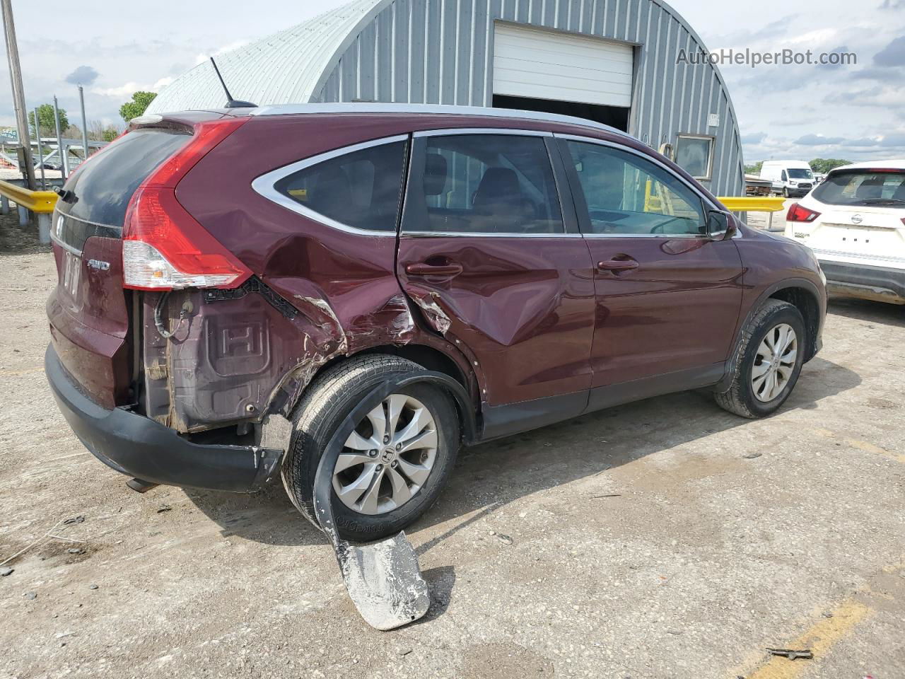 2013 Honda Cr-v Exl Maroon vin: 5J6RM4H71DL010197