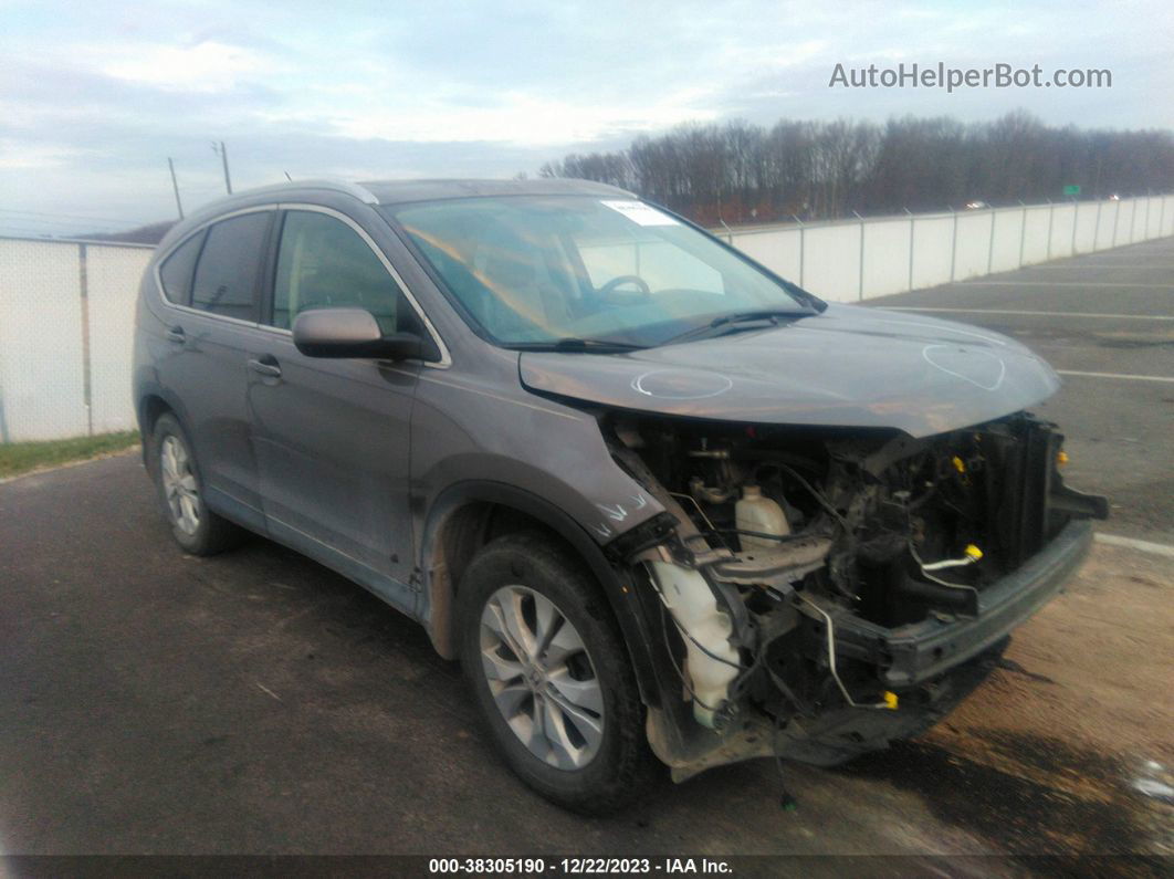 2013 Honda Cr-v Ex-l Pewter vin: 5J6RM4H71DL080850