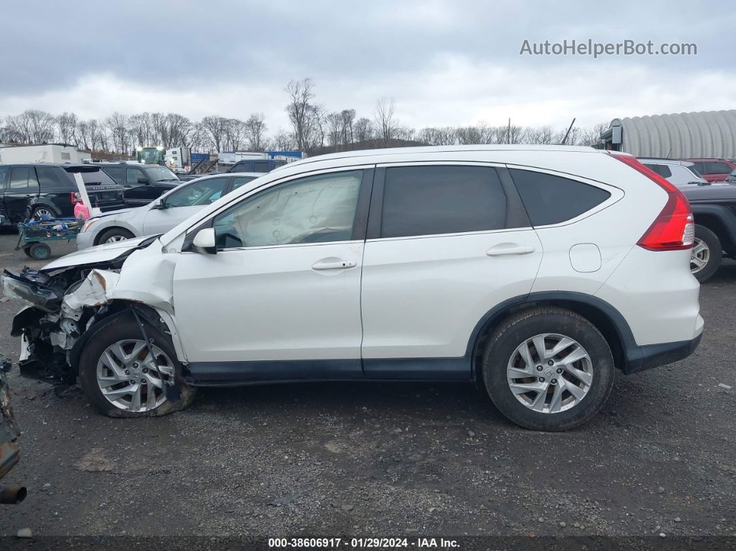 2015 Honda Cr-v Ex-l White vin: 5J6RM4H71FL109203