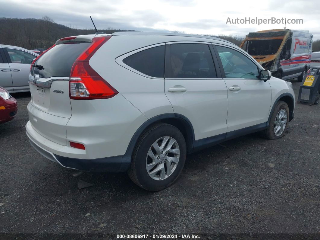 2015 Honda Cr-v Ex-l White vin: 5J6RM4H71FL109203