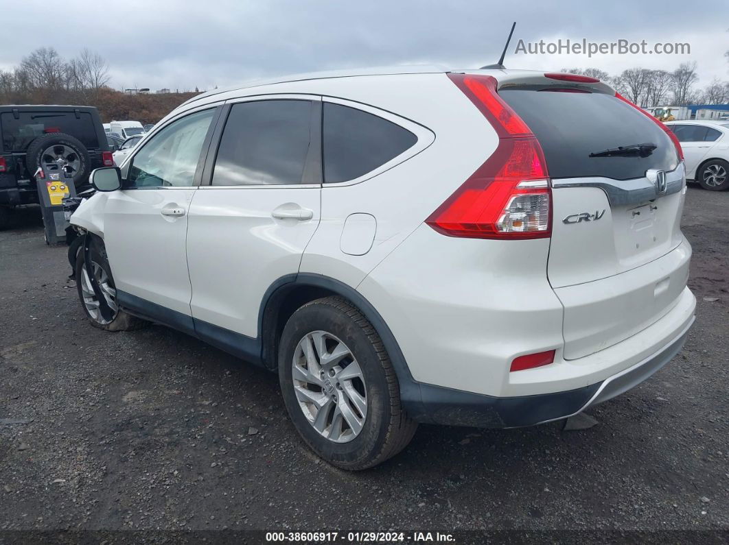 2015 Honda Cr-v Ex-l White vin: 5J6RM4H71FL109203