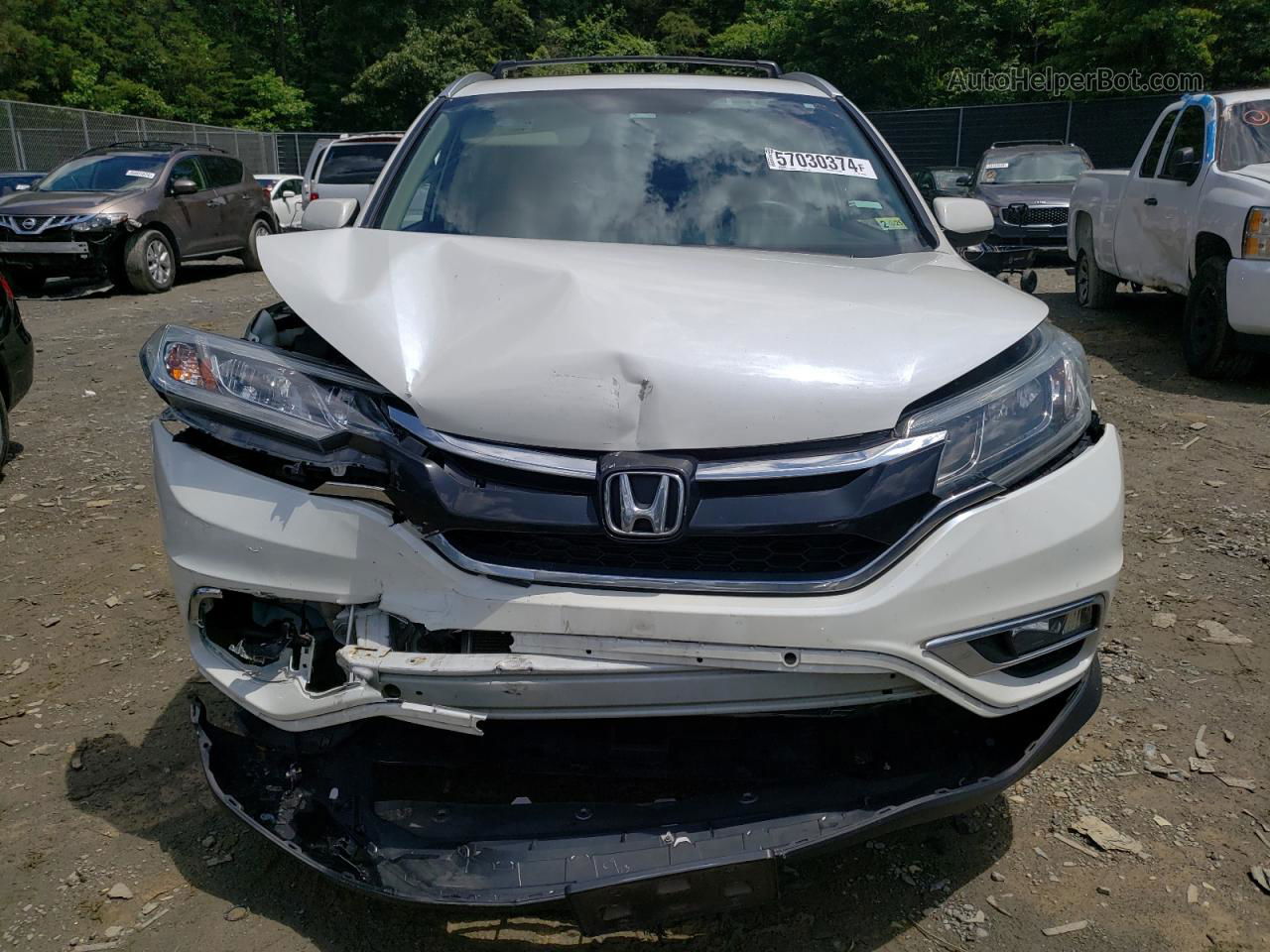 2016 Honda Cr-v Exl White vin: 5J6RM4H71GL054544