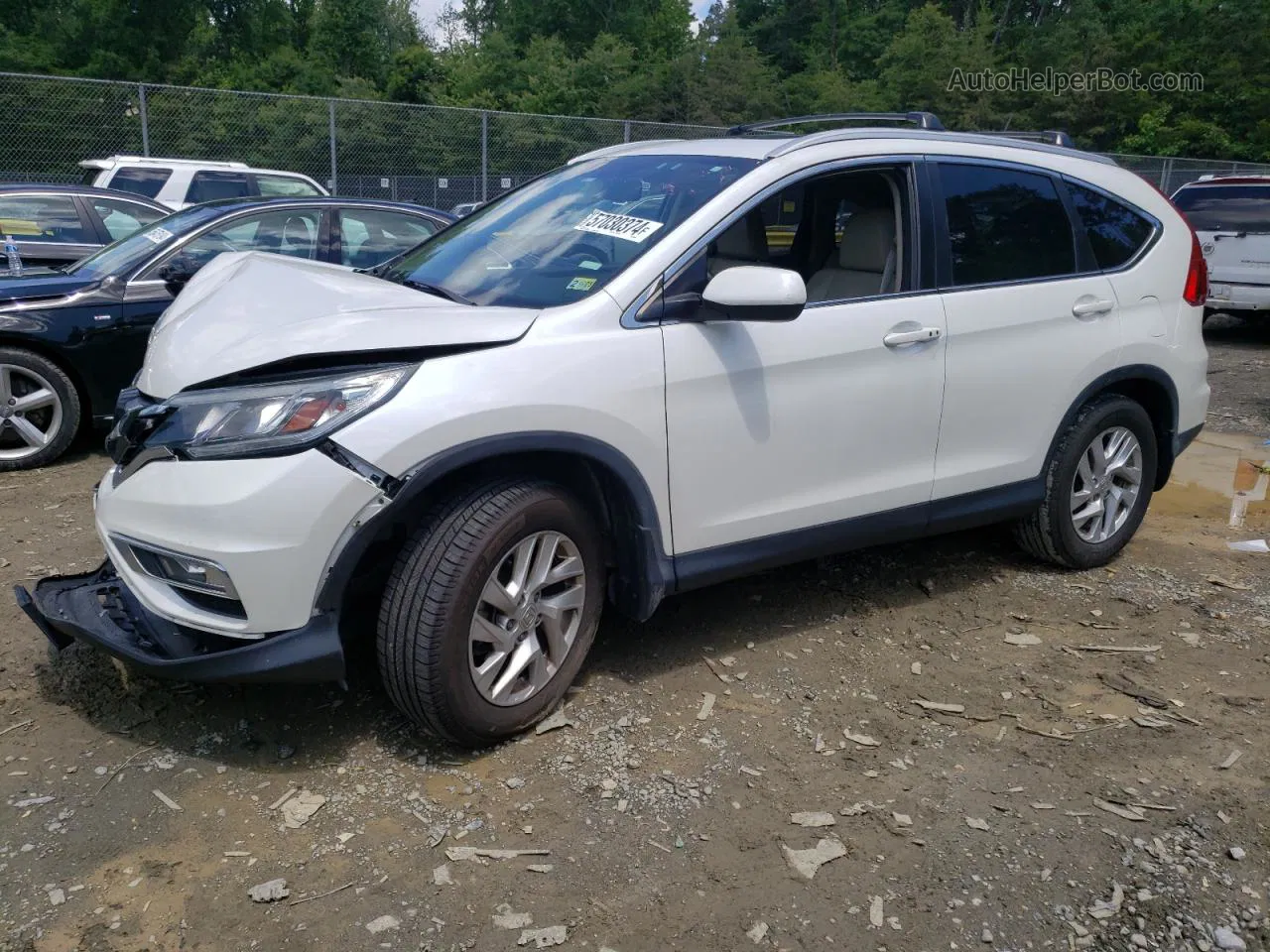 2016 Honda Cr-v Exl White vin: 5J6RM4H71GL054544