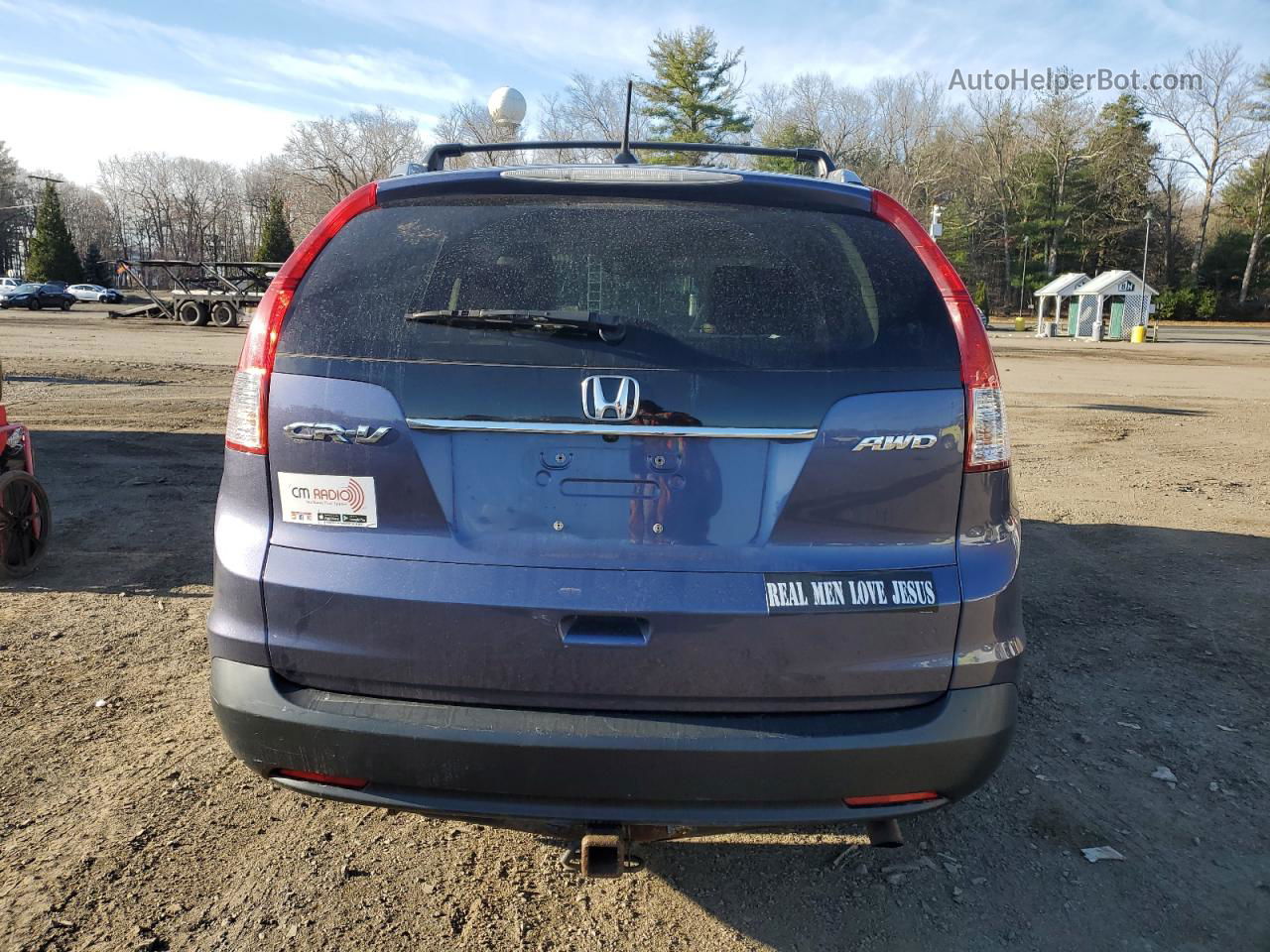 2012 Honda Cr-v Exl Blue vin: 5J6RM4H72CL801076