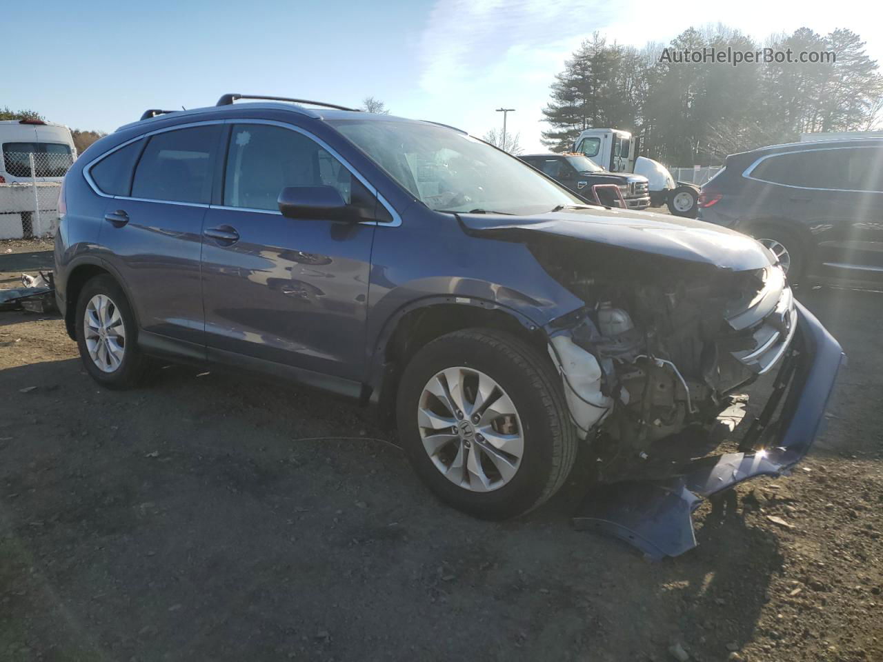 2012 Honda Cr-v Exl Синий vin: 5J6RM4H72CL801076