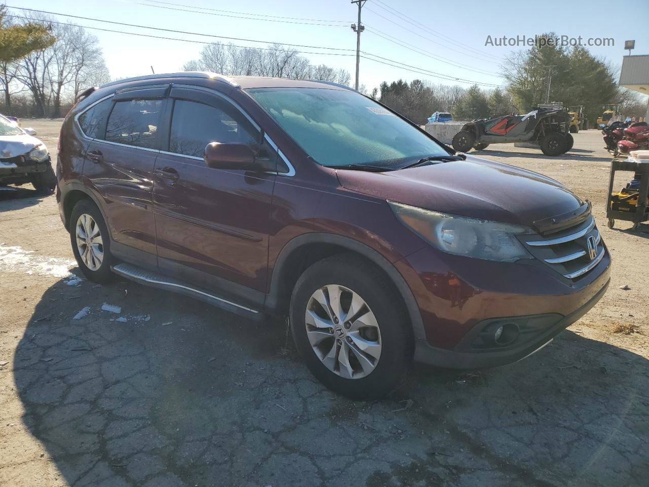 2013 Honda Cr-v Exl Burgundy vin: 5J6RM4H72DL009687