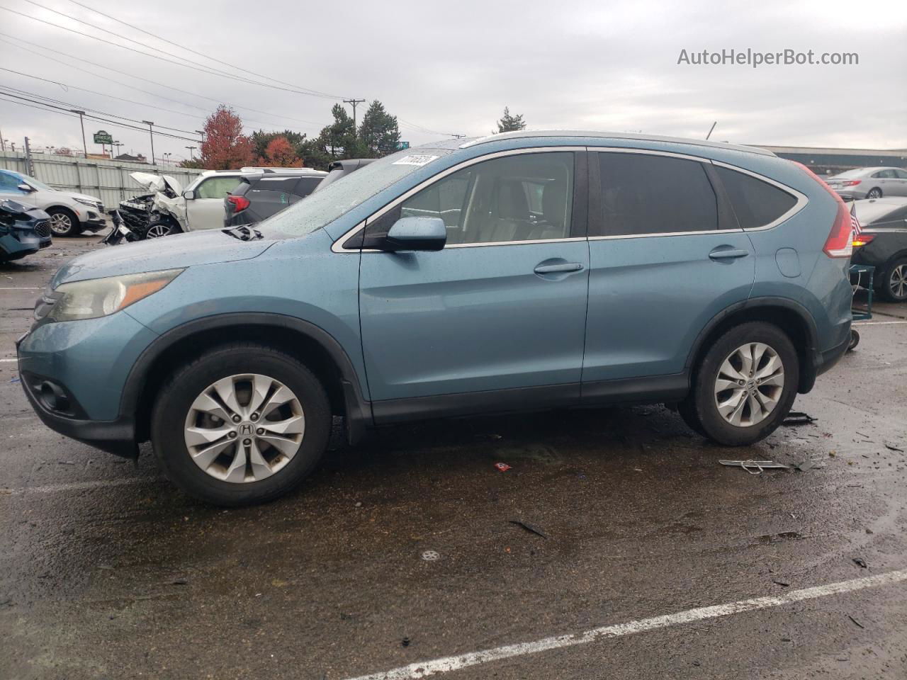 2013 Honda Cr-v Exl Blue vin: 5J6RM4H72DL078685