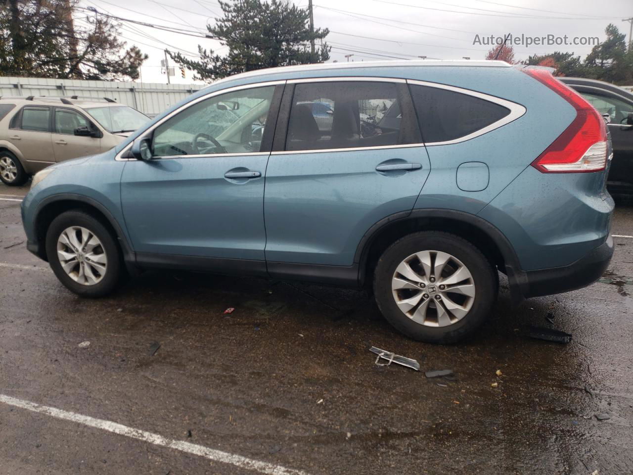 2013 Honda Cr-v Exl Blue vin: 5J6RM4H72DL078685