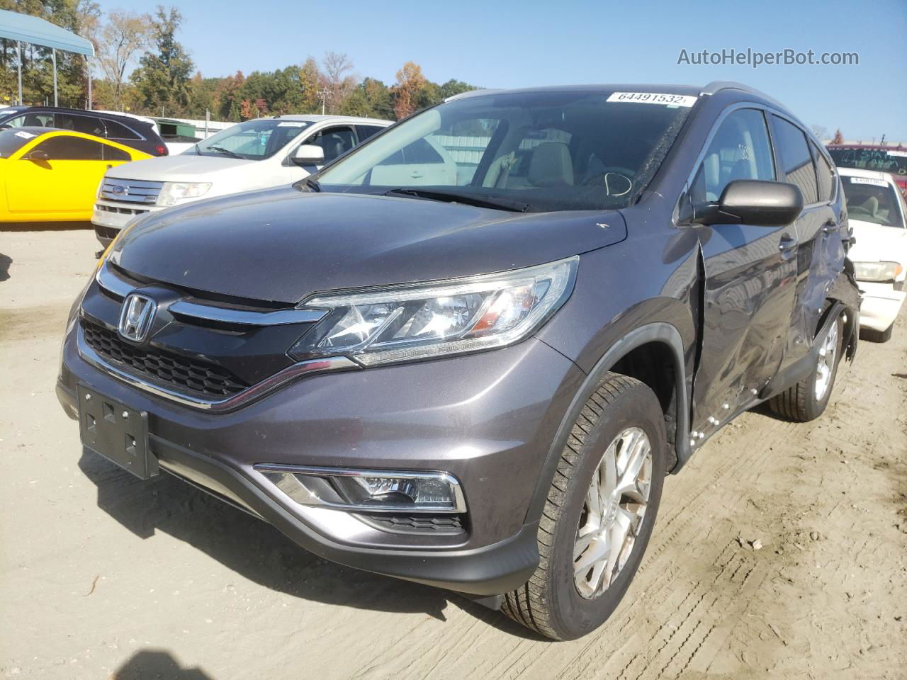 2015 Honda Cr-v Exl Gray vin: 5J6RM4H72FL072145