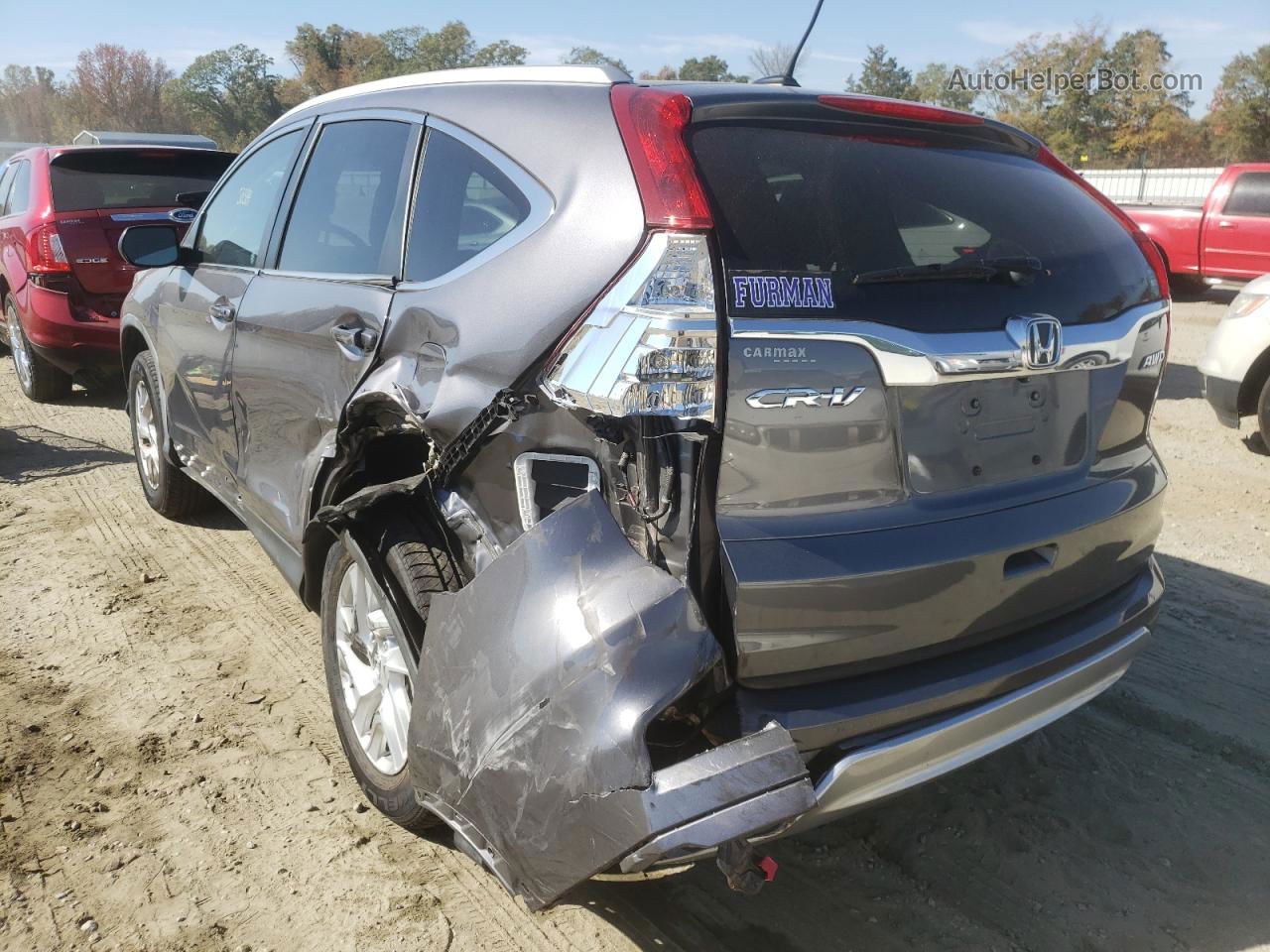 2015 Honda Cr-v Exl Gray vin: 5J6RM4H72FL072145