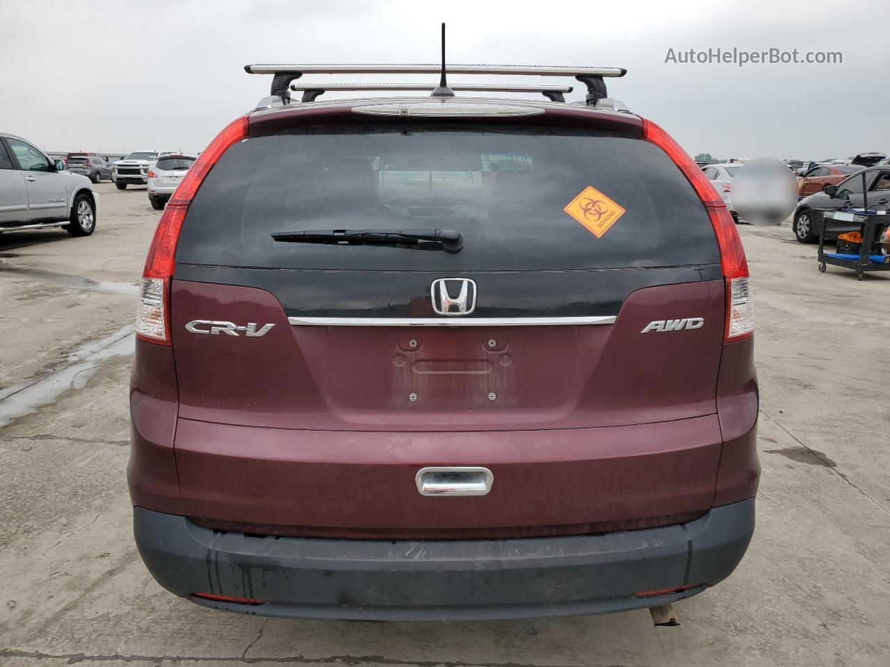 2012 Honda Cr-v Exl Бордовый vin: 5J6RM4H73CL004867