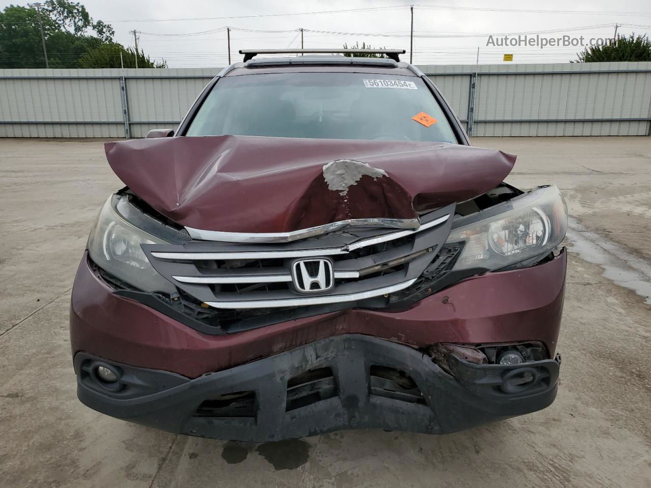 2012 Honda Cr-v Exl Бордовый vin: 5J6RM4H73CL004867