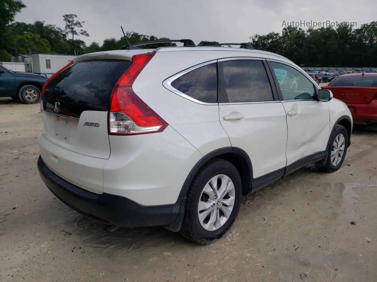 2012 Honda Cr-v Exl White vin: 5J6RM4H73CL082050