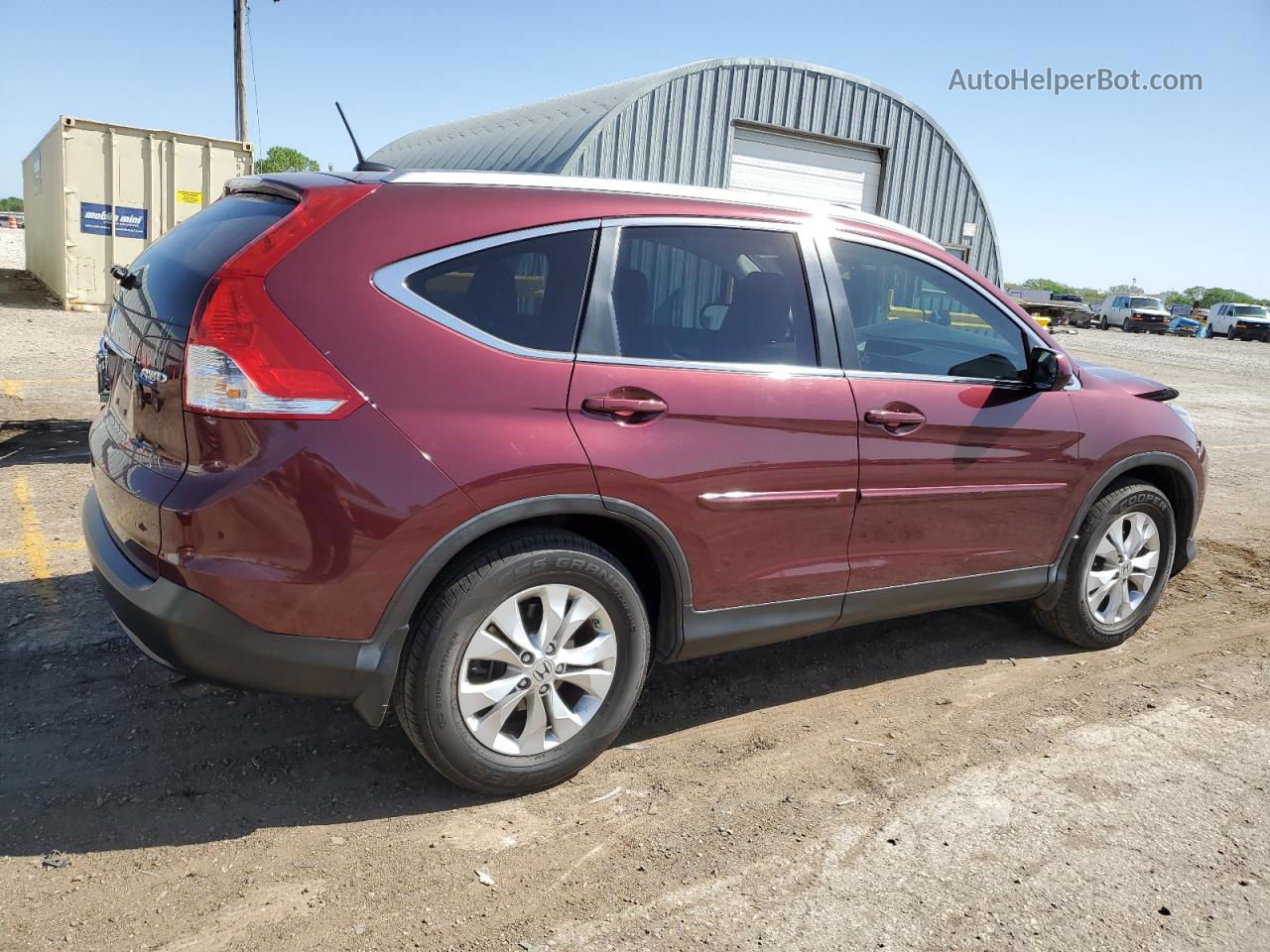 2013 Honda Cr-v Exl Maroon vin: 5J6RM4H73DL015644