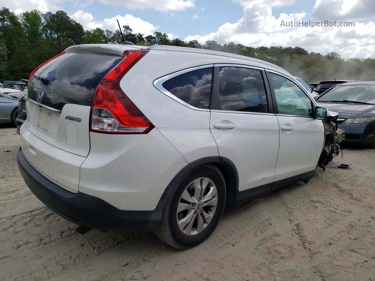 2013 Honda Cr-v Exl Белый vin: 5J6RM4H73DL028765