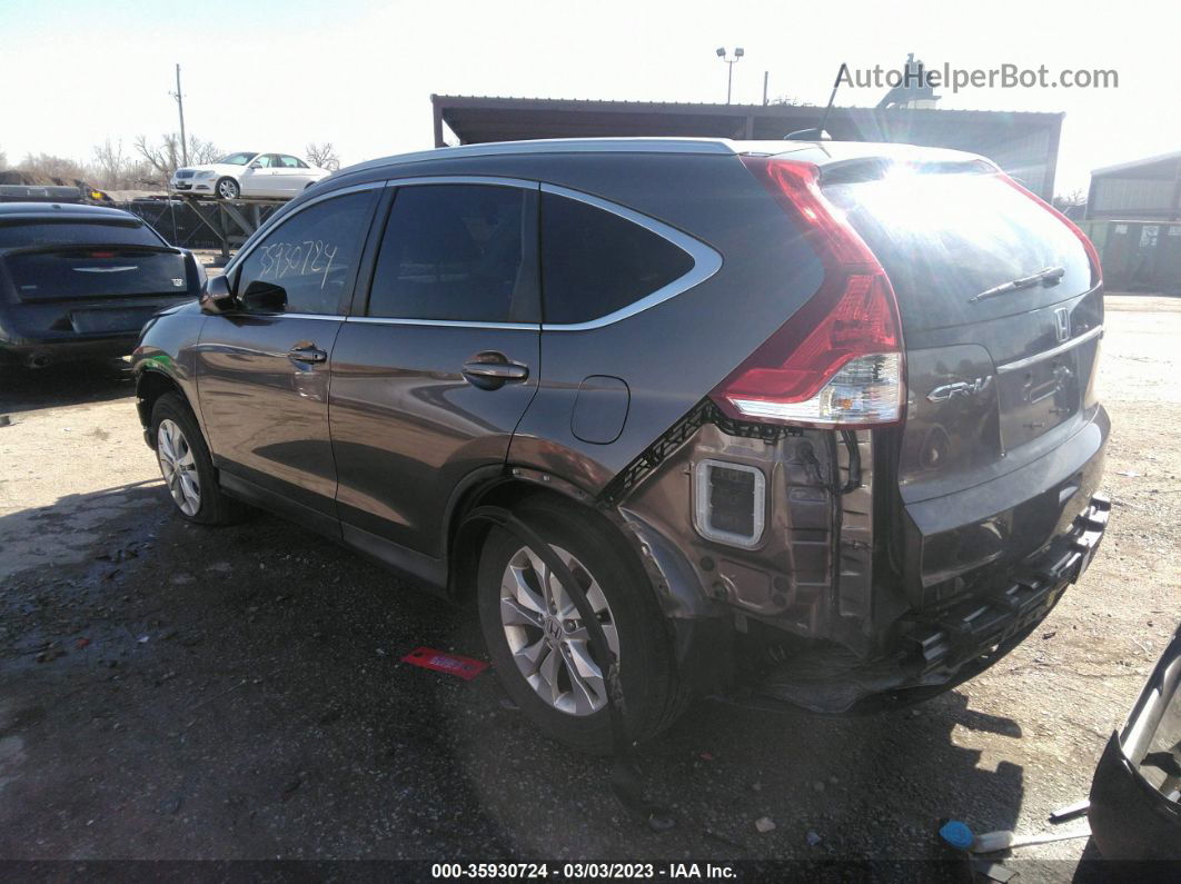 2013 Honda Cr-v Ex-l Brown vin: 5J6RM4H73DL029365