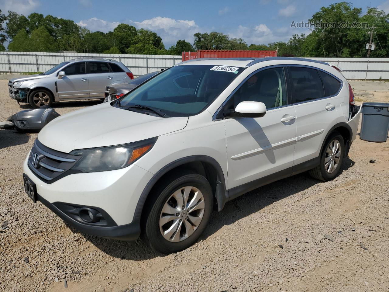 2013 Honda Cr-v Exl White vin: 5J6RM4H73DL032735