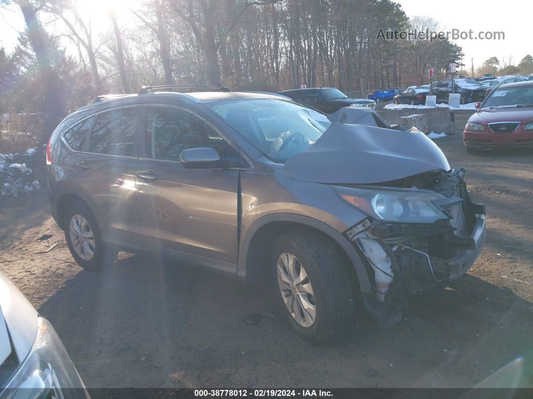 2013 Honda Cr-v Ex-l Gray vin: 5J6RM4H73DL060793