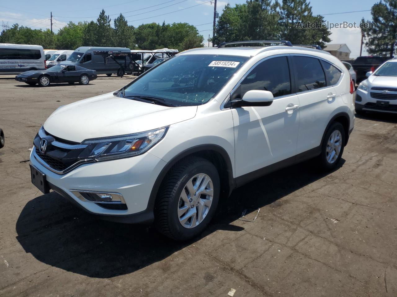 2016 Honda Cr-v Exl White vin: 5J6RM4H73GL034263