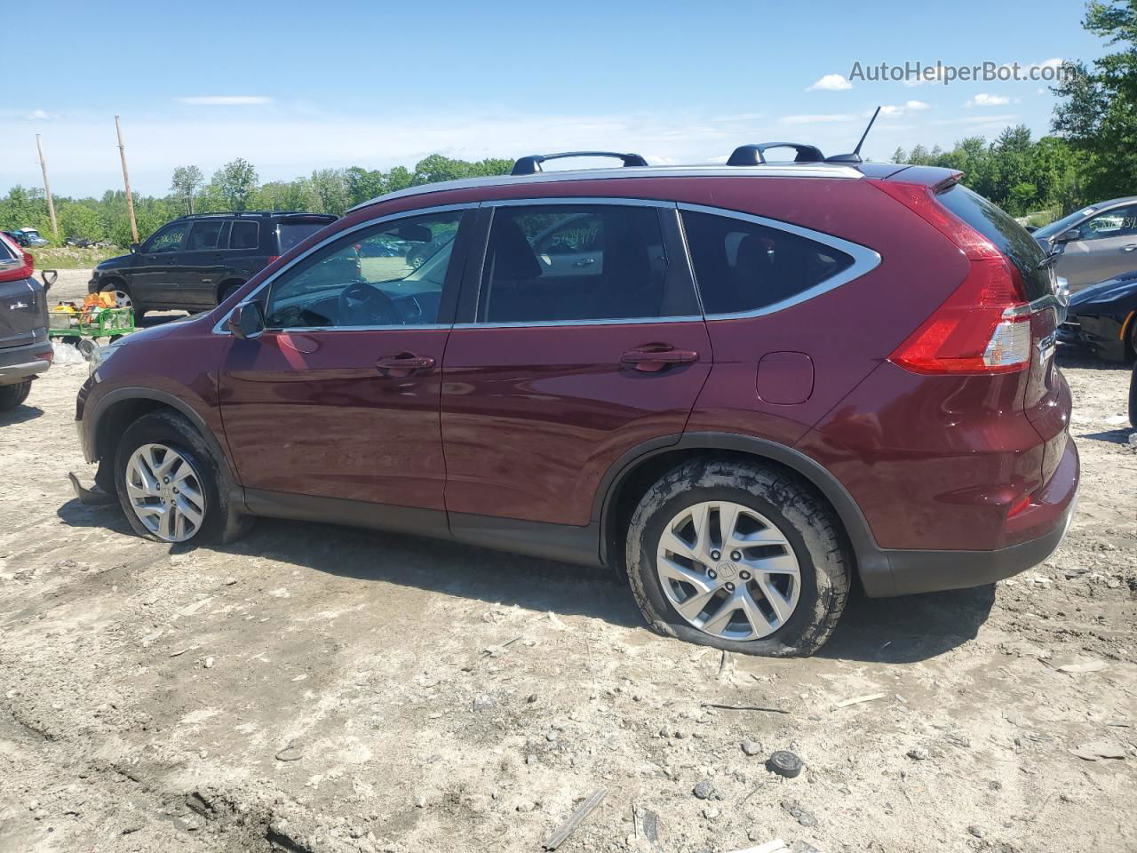 2016 Honda Cr-v Exl Burgundy vin: 5J6RM4H73GL069529