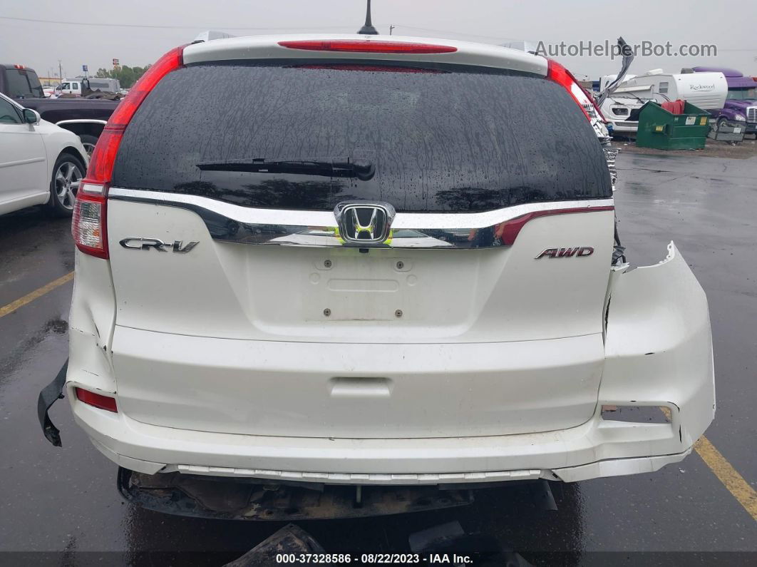 2016 Honda Cr-v Ex-l White vin: 5J6RM4H73GL124125