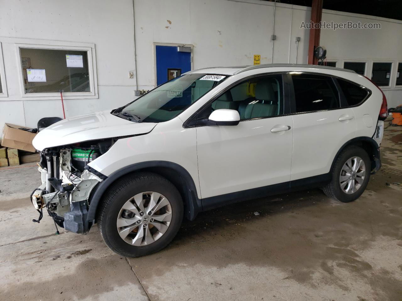 2012 Honda Cr-v Exl White vin: 5J6RM4H74CL048568