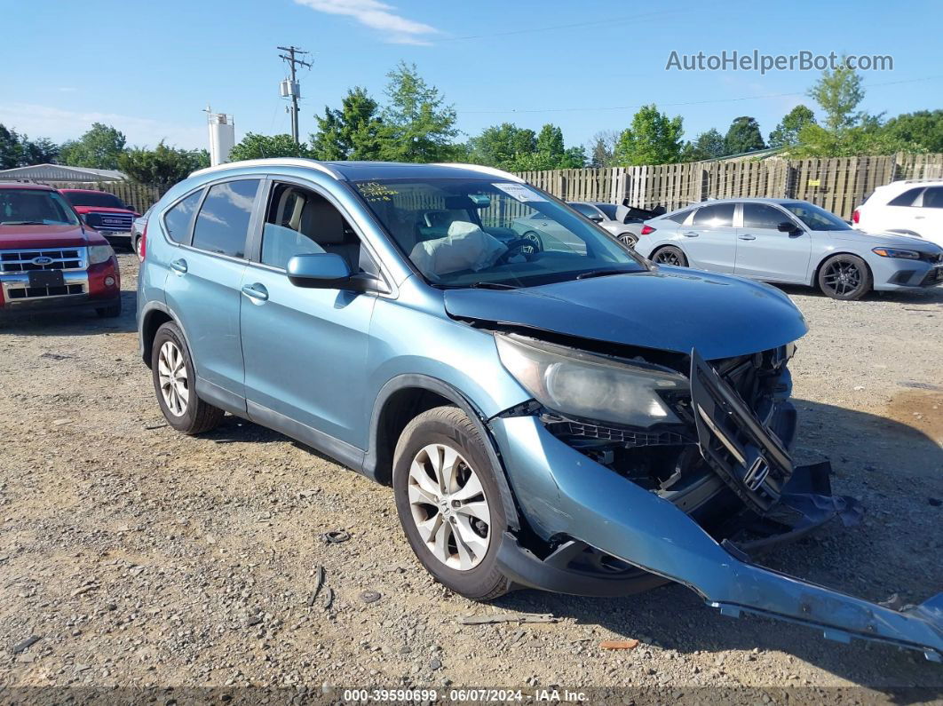 2013 Honda Cr-v Ex-l Blue vin: 5J6RM4H74DL007875