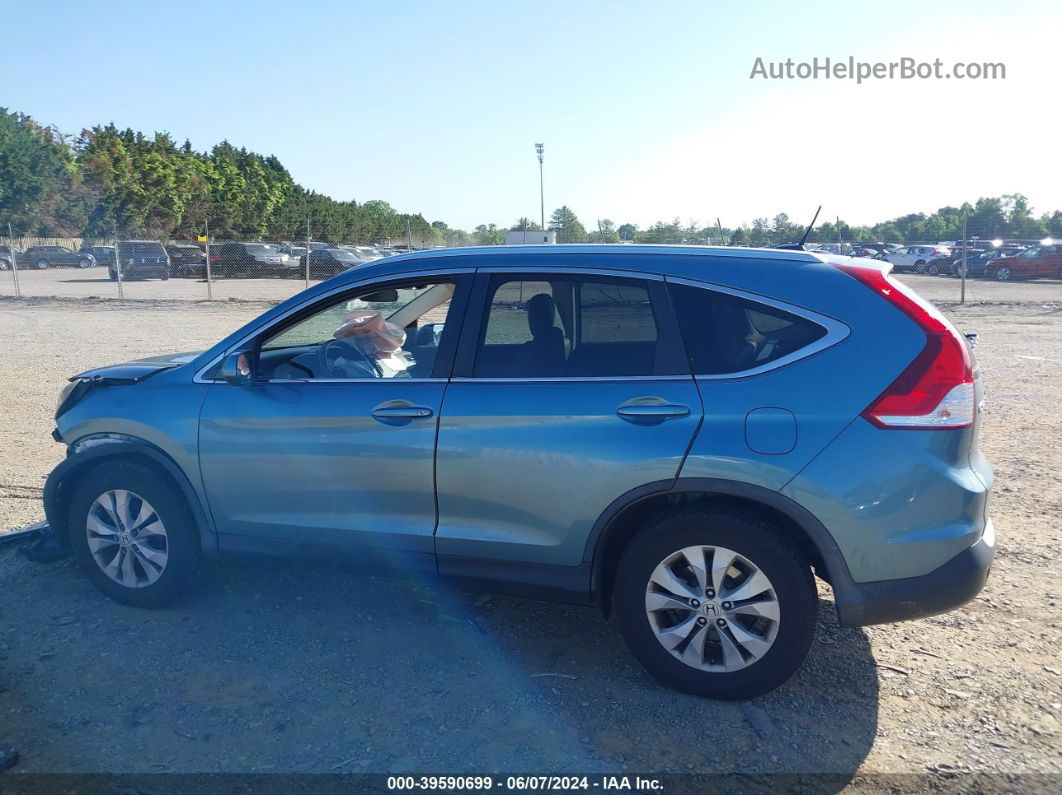 2013 Honda Cr-v Ex-l Blue vin: 5J6RM4H74DL007875