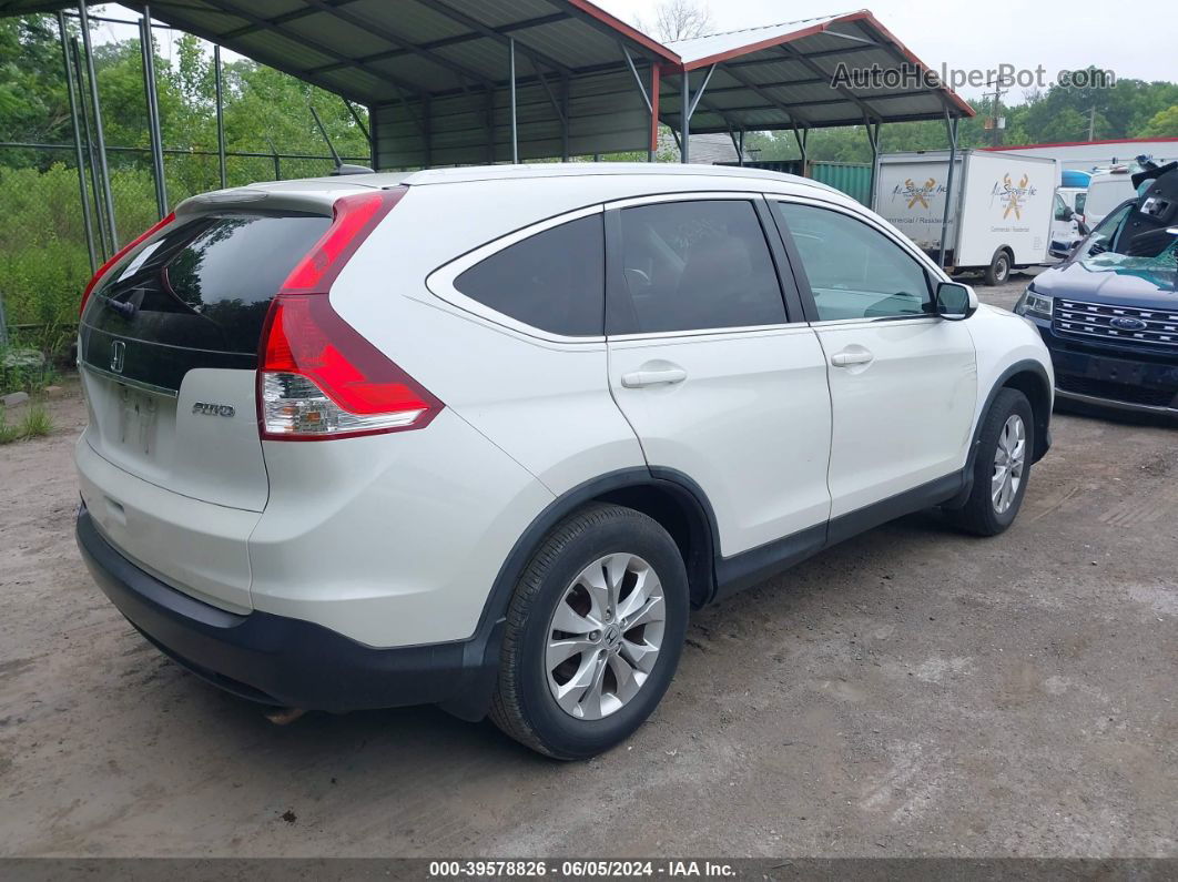 2013 Honda Cr-v Ex-l White vin: 5J6RM4H74DL027835