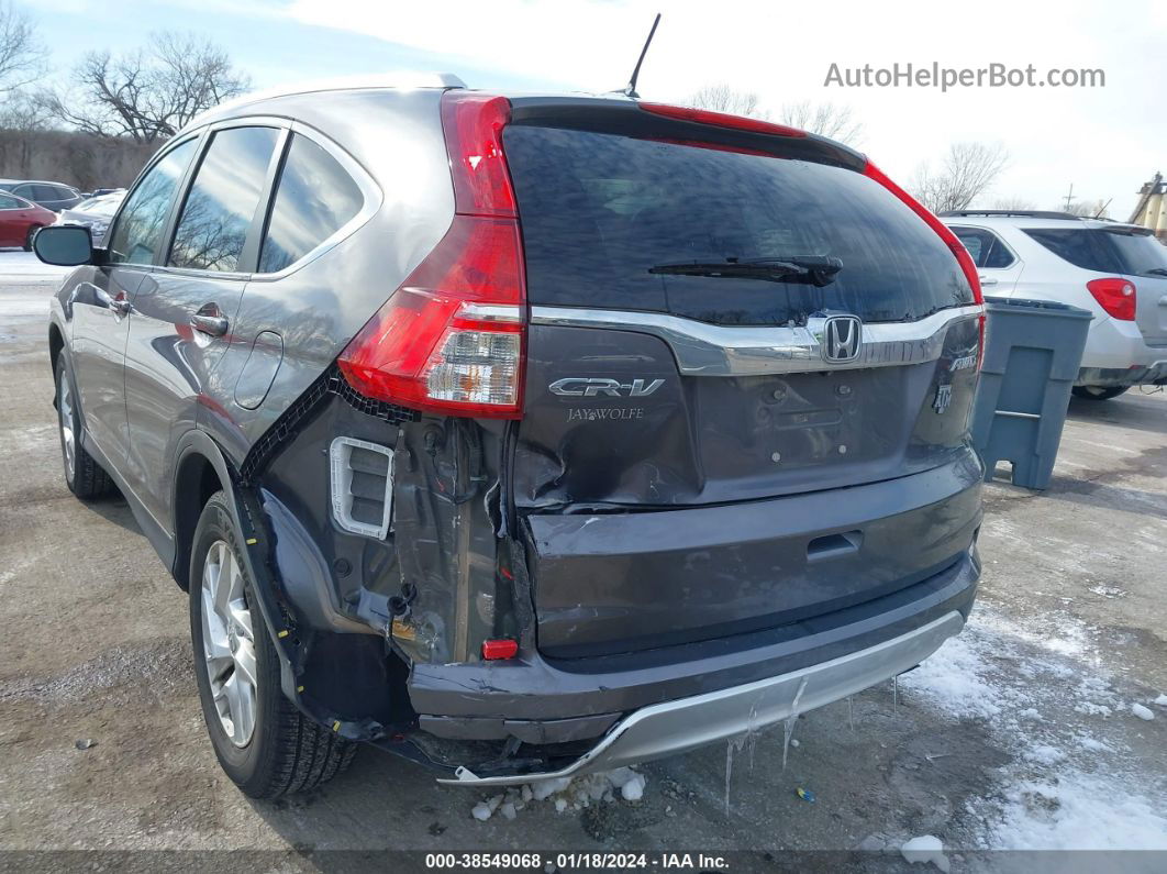 2015 Honda Cr-v Ex-l Gray vin: 5J6RM4H74FL070316